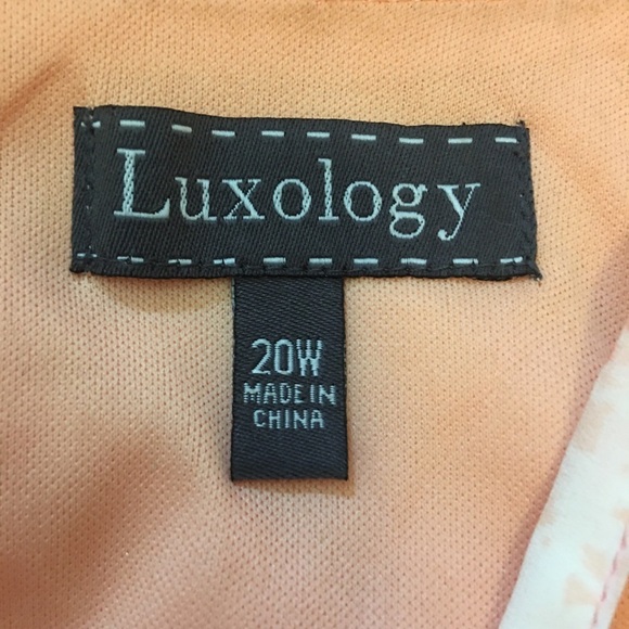 Luxology Peach & Purple Ombre Maxi Halter Style Dress Sz 20W - Picture 2 of 10